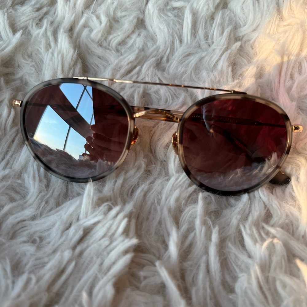 NWT. KREWE PORTER | 24K TITANIUM + MATTE BLACK + MATTE SUNDAY TORTOISE MIRRORED - Picture 12 of 16